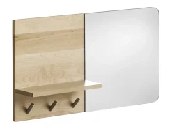 Cabide De Pé| Espelho horizontal para bengaleiro em madeira de bétula natural Natural claro