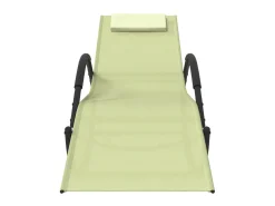 Espreguiçadeira baloiço 2 pcs aço e textilene cor PT684177^ Poltrona