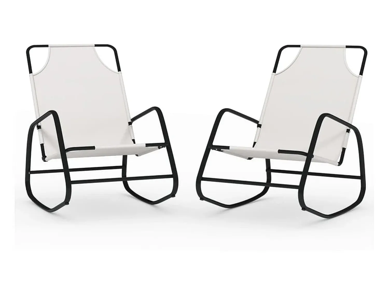 Espreguiçadeira baloiço 2 pcs aço e textilene cor PT183639^ Poltrona