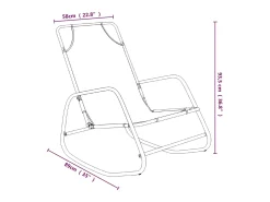 Espreguiçadeira baloiço 2 pcs aço e textilene cor PT183639^ Poltrona