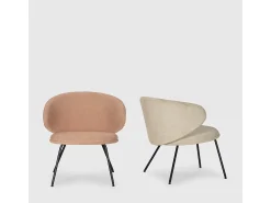 Espreguiçadeira com pernas de metal 76x73 h77 cm^ Poltrona