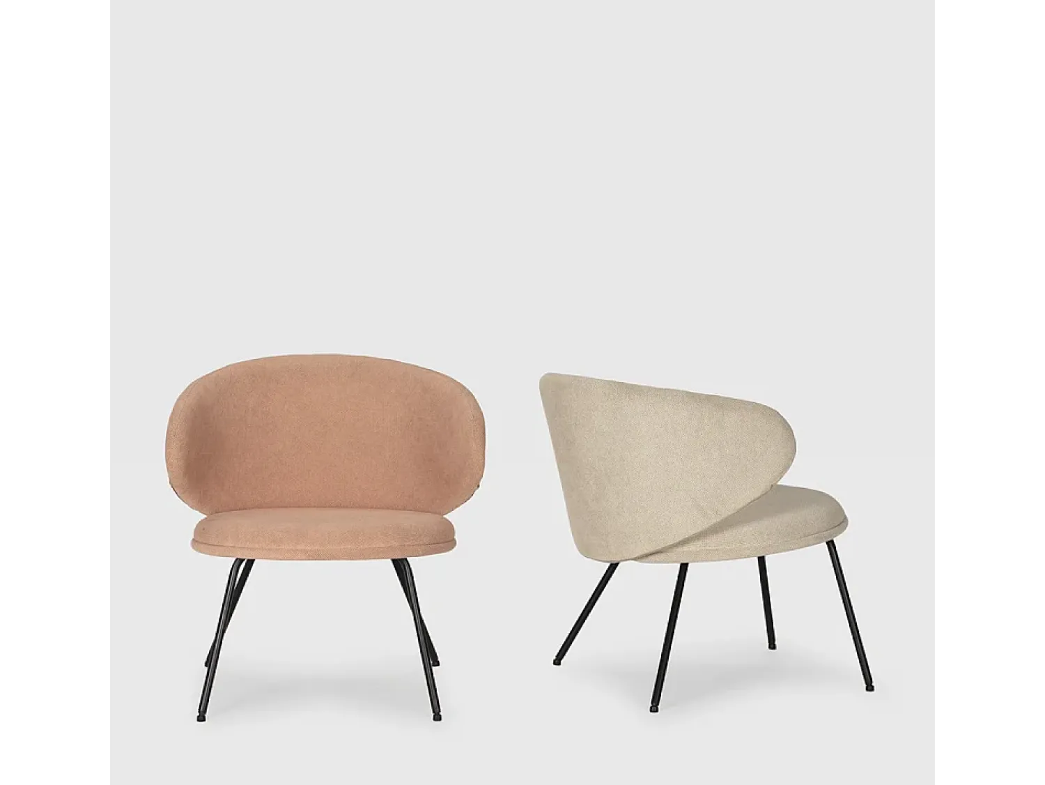 Espreguiçadeira com pernas de metal 76x73 h77 cm^ Poltrona