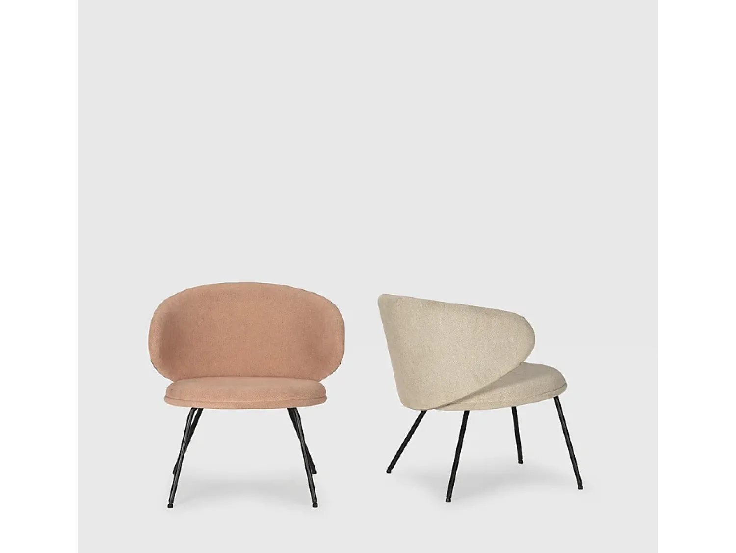 Espreguiçadeira com pernas de metal 76x73 h77 cm^ Poltrona