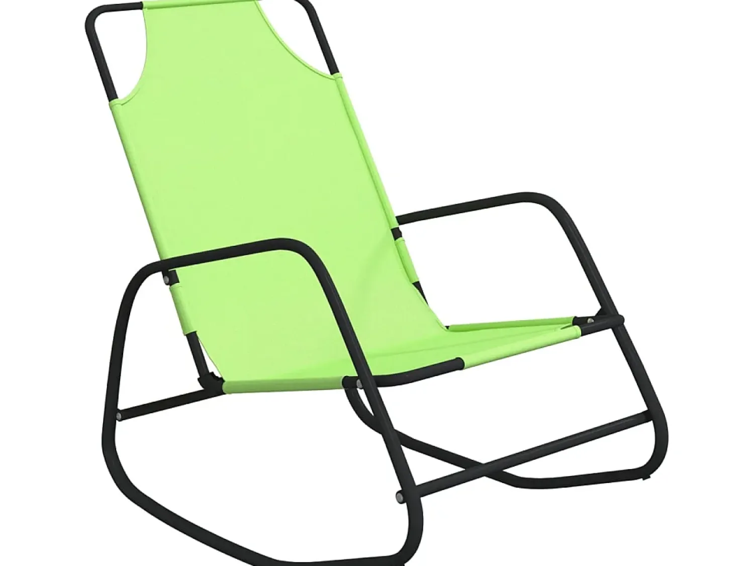New Espreguiçadeiras baloiço 2 pcs aço e textilene PT750787 Verde