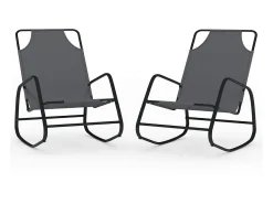 Sale Espreguiçadeiras baloiço 2 pcs aço e textilene PT819537 Cinzento