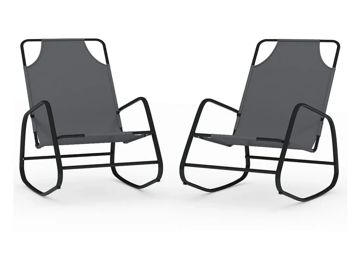 Sale Espreguiçadeiras baloiço 2 pcs aço e textilene PT819537 Cinzento