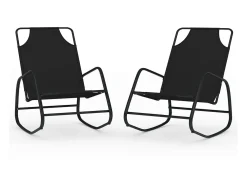 Espreguiçadeiras baloiço 2 pcs aço e textilene PT868350^ Poltrona