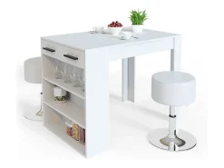 Clearance Vicco Esstisch-Set 67x100x77.5 repose Branco