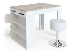Móvel De Bar|Vicco Esstisch-Set sonoma/branco 67x100x77.5 repose Natural claro