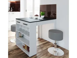 Móvel De Bar|Vicco Esszimmertisch antracite/branco 67x100x77.5 repose Cinza antracite