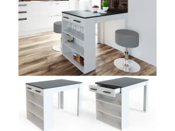Móvel De Bar|Vicco Esszimmertisch antracite/branco 67x100x77.5 repose Cinza antracite