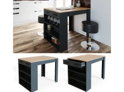 Móvel De Bar*Vicco Esszimmertisch carvalho antracite/goldkraft 67x100x77.5 repose Cinza antracite