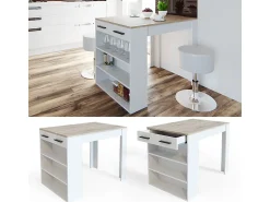 Móvel De Bar*Vicco Esszimmertisch sonoma/branco 67x100x77.5 repose Natural claro