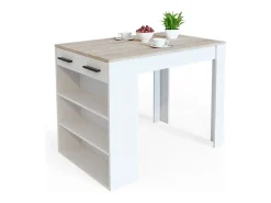 Móvel De Bar*Vicco Esszimmertisch sonoma/branco 67x100x77.5 repose Natural claro