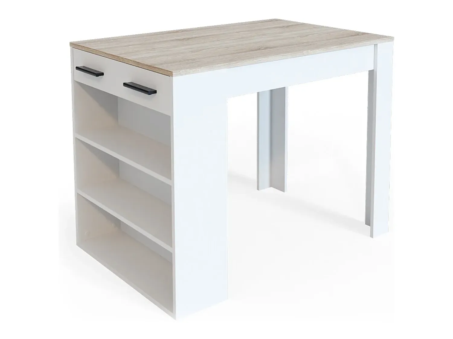 Móvel De Bar*Vicco Esszimmertisch sonoma/branco 67x100x77.5 repose Natural claro