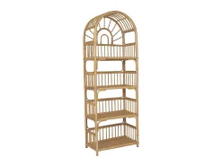 Vente-unique Estante - 4 prateleiras - Material: rotim - Cor: natural - IRISOU^ Prateleira
