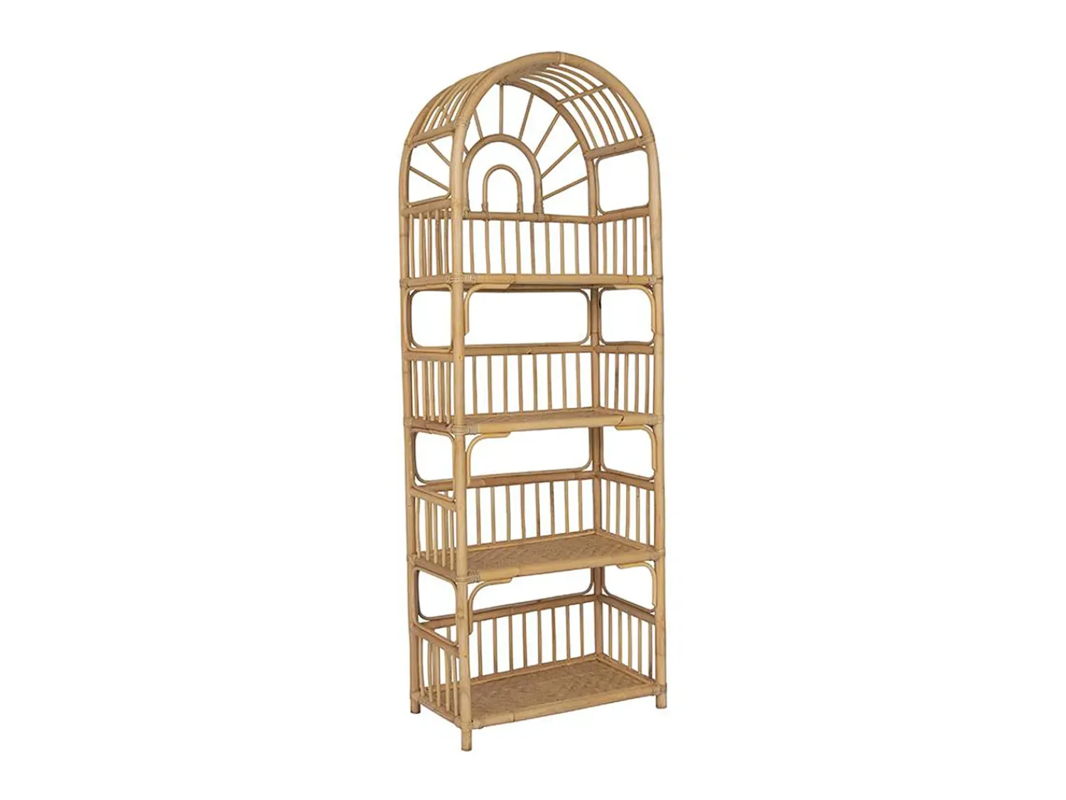 Vente-unique Estante - 4 prateleiras - Material: rotim - Cor: natural - IRISOU^ Prateleira
