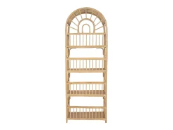 Vente-unique Estante - 4 prateleiras - Material: rotim - Cor: natural - IRISOU^ Prateleira