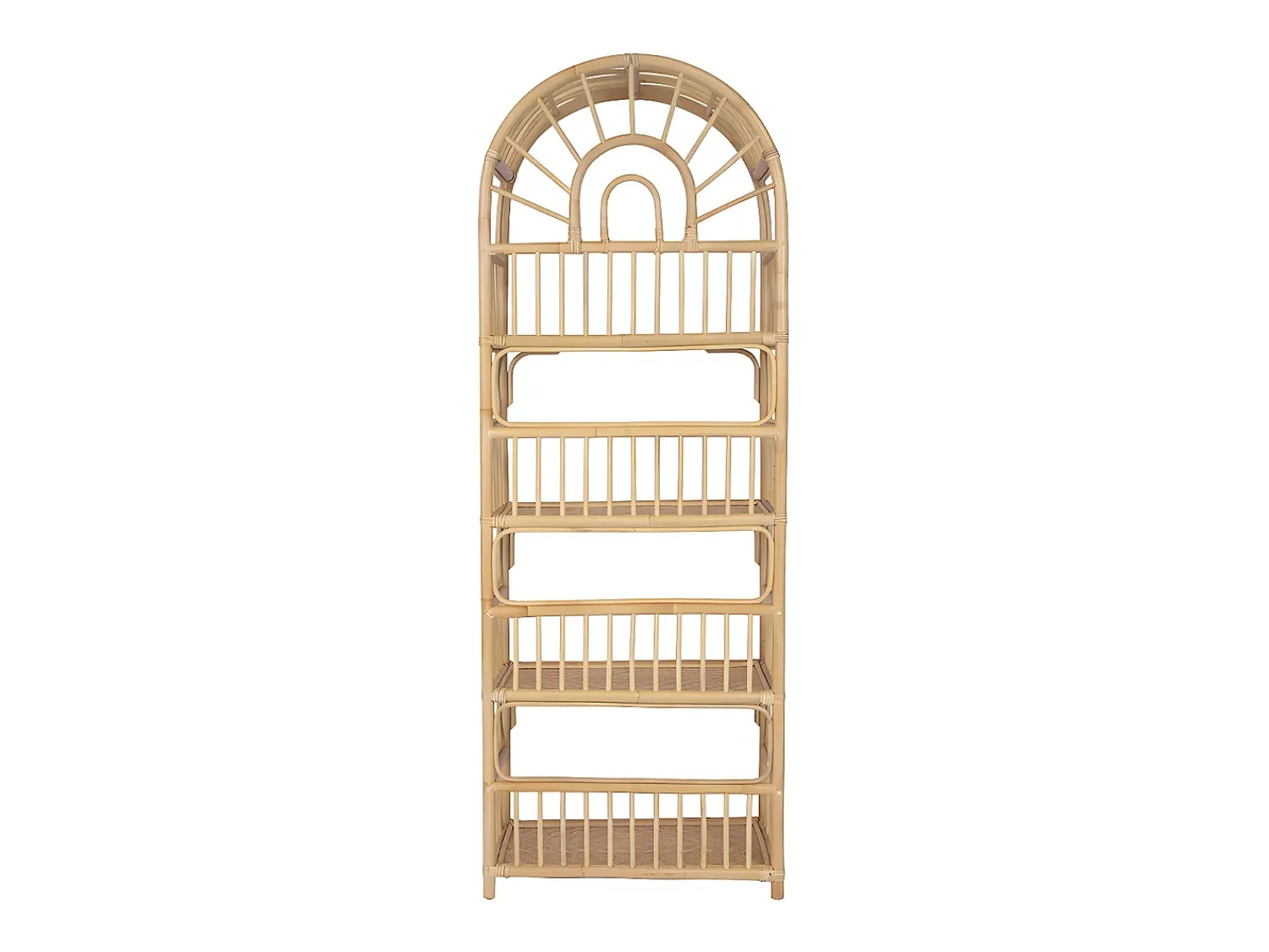 Vente-unique Estante - 4 prateleiras - Material: rotim - Cor: natural - IRISOU^ Prateleira