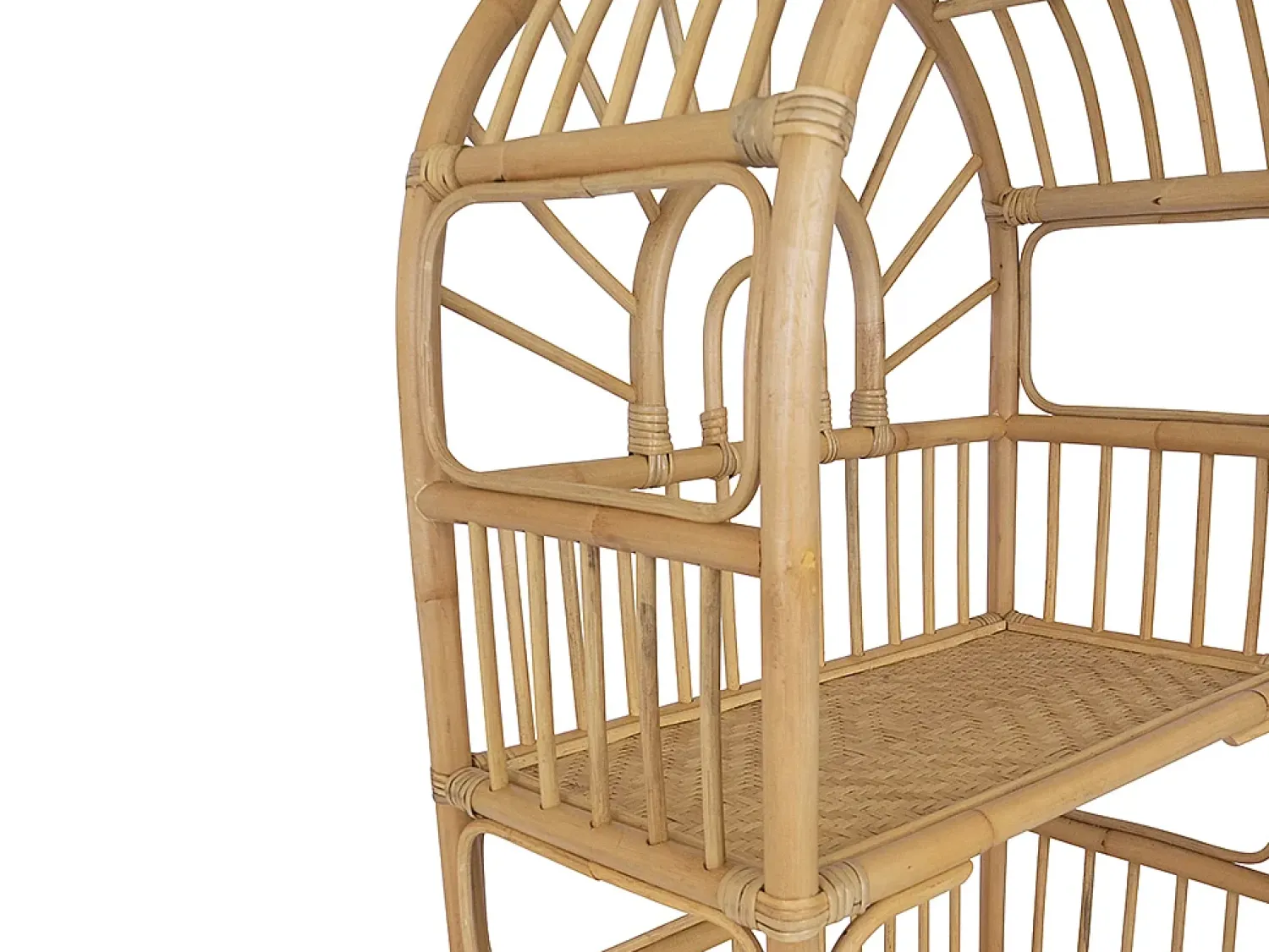 Vente-unique Estante - 4 prateleiras - Material: rotim - Cor: natural - IRISOU^ Prateleira