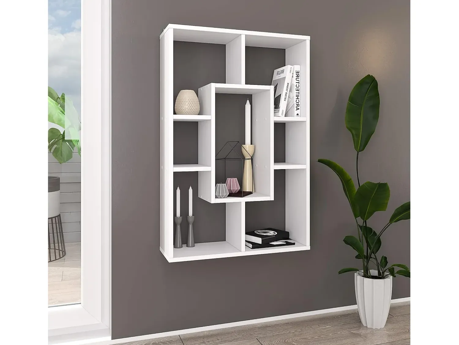 Prateleira|Casa Vital Estante - aglomerado - - PERSEUS Branco