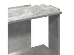 Biblioteca|vidaxl Estante 3 camadas betão 60x30x80 cm madeira trabalhada Cinzento