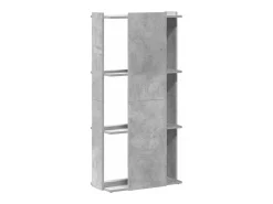 Discount vidaxl Estante 3 camadas betão 60x30x120cm madeira trabalhada Cinzento