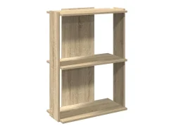 Biblioteca|vidaxl Estante 3 camadas carvalho sonoma 60x30x80cm madeira trabalhada Castanho