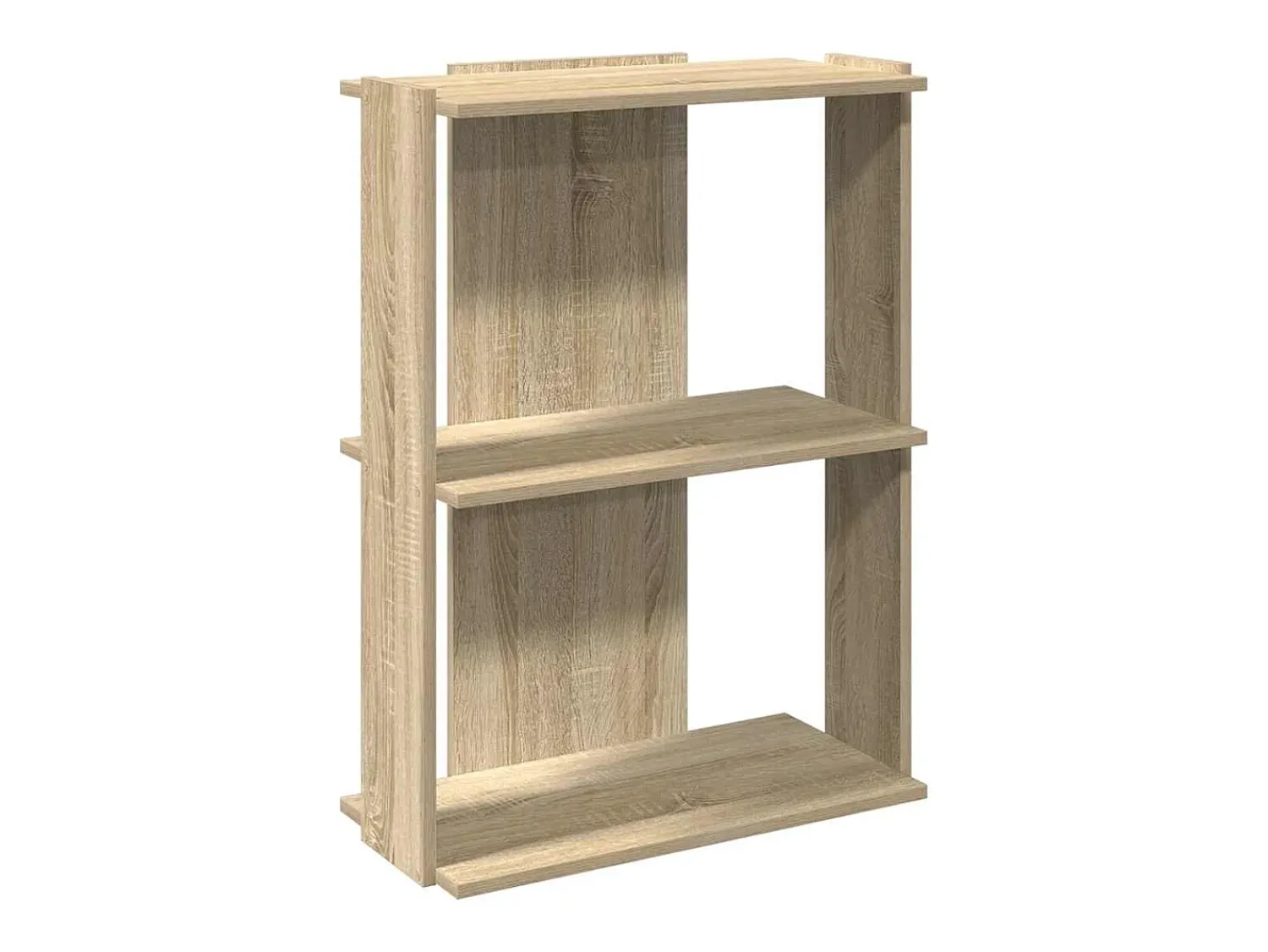 Biblioteca|vidaxl Estante 3 camadas carvalho sonoma 60x30x80cm madeira trabalhada Castanho