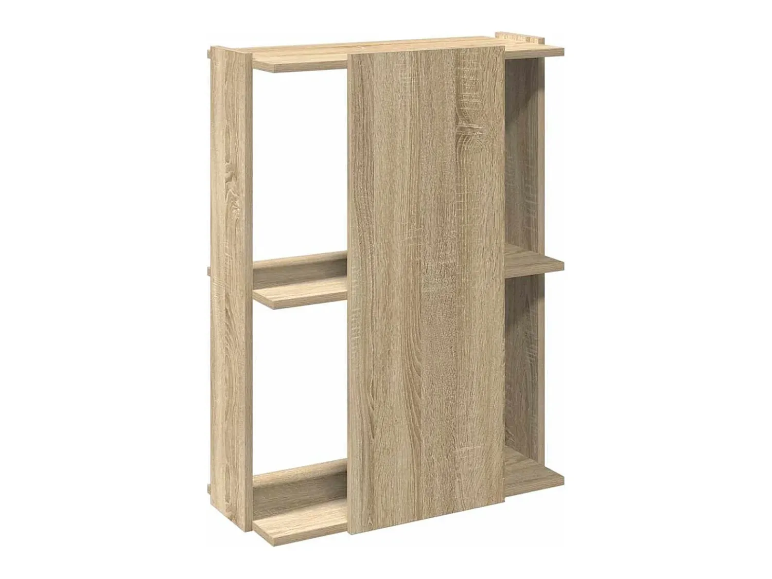 Biblioteca|vidaxl Estante 3 camadas carvalho sonoma 60x30x80cm madeira trabalhada Castanho