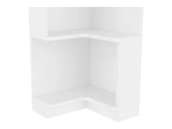Biblioteca|ModernLuxe Estante 63,5×45×175 cm - fita LED com mudança de cor - 5 níveis de armazenamento - design de canto - Branco