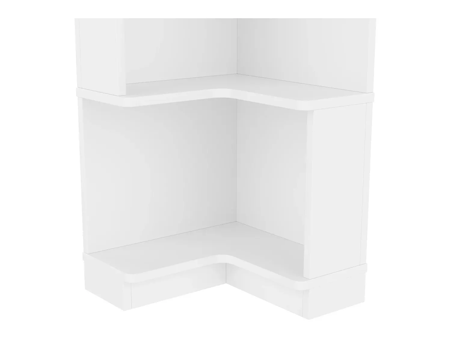 Biblioteca|ModernLuxe Estante 63,5×45×175 cm - fita LED com mudança de cor - 5 níveis de armazenamento - design de canto - Branco