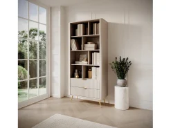 Estante: 2 gavetas, , 88,2 x 38 x 193,8 cm^ Biblioteca