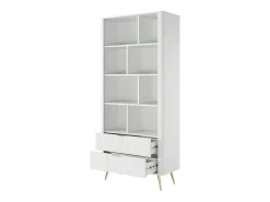 Biblioteca| Estante: 2 gavetas, , 88,2 x 38 x 193,8 cm Branco