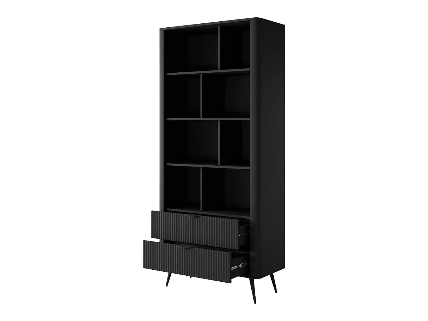 Clearance Estante: 2 gavetas, , 88,2 x 38 x 193,8 cm Preto