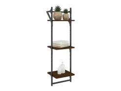 Best Estante 3 prat. c/ barras 2 pcs 30x25x100 cm carvalho PT491212 Castanho