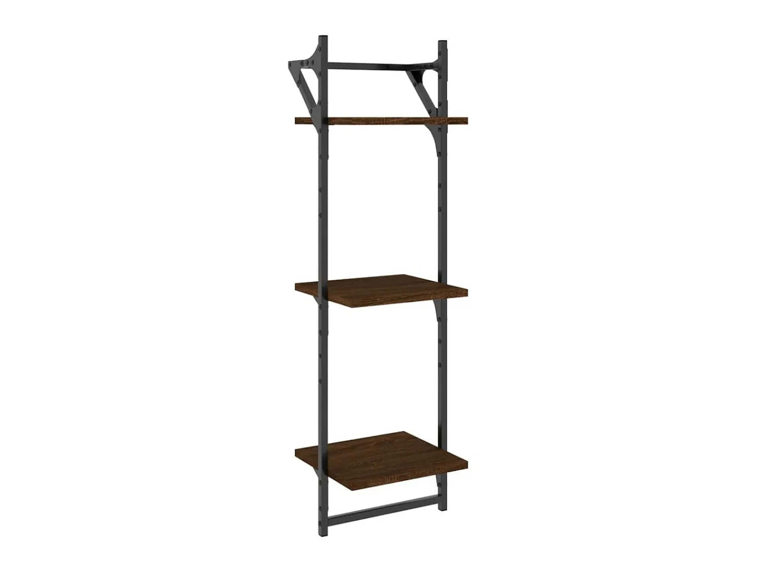 Best Estante 3 prat. c/ barras 2 pcs 30x25x100 cm carvalho PT491212 Castanho