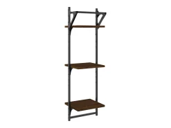 Prateleira|vidaxl Estante 3 prat. c/ barras 2 pcs 30x25x100 cm carvalho Castanho