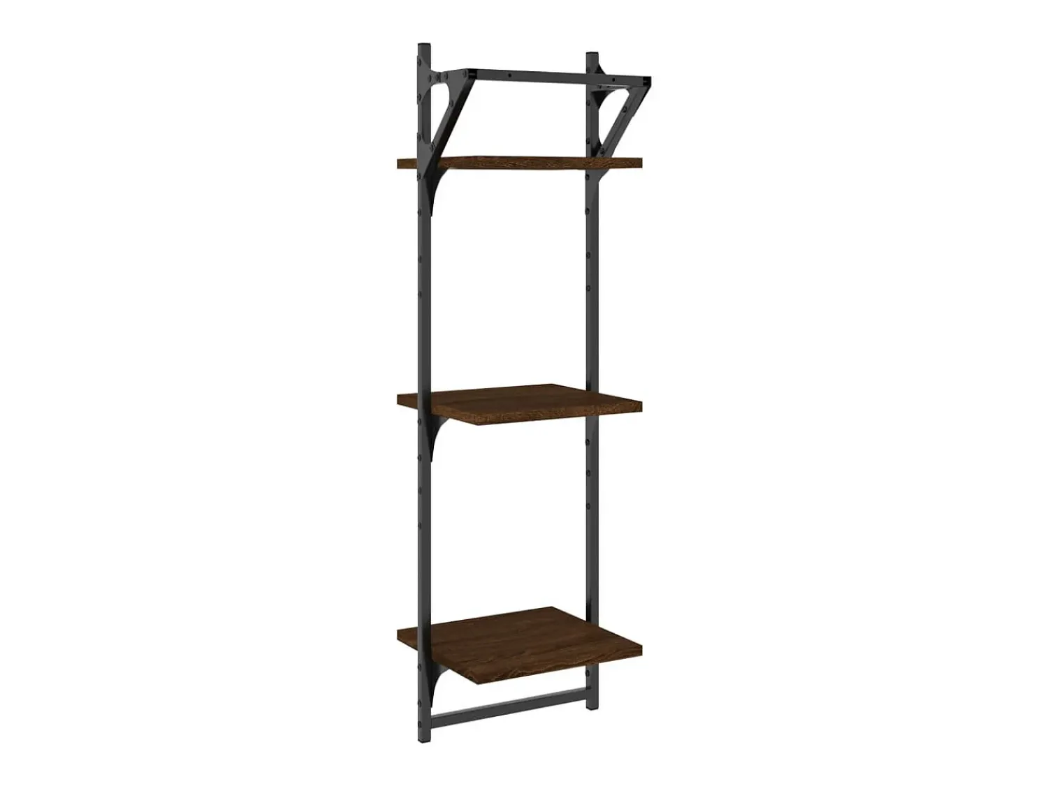 Prateleira|vidaxl Estante 3 prat. c/ barras 2 pcs 30x25x100 cm carvalho Castanho