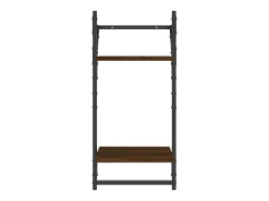 Prateleira* Estante 2 prat. c/ barras 2 pcs 30x25x65 cm carvalho PT393004 Castanho