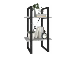 Clearance Estante 2 prat. 40x30x70 cm derivados madeira sonoma PT937919 Cinzento