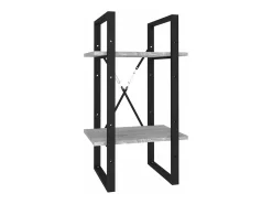 Clearance Estante 2 prat. 40x30x70 cm derivados madeira sonoma PT937919 Cinzento