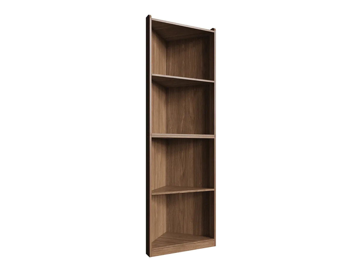 ModernLuxe Estante / prateleira de canto - 55×32×180 cm - Com sistema anti-queda - Vitrine - MDF - Marrom^ Prateleira