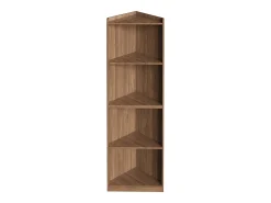 ModernLuxe Estante / prateleira de canto - 55×32×180 cm - Com sistema anti-queda - Vitrine - MDF - Marrom^ Prateleira