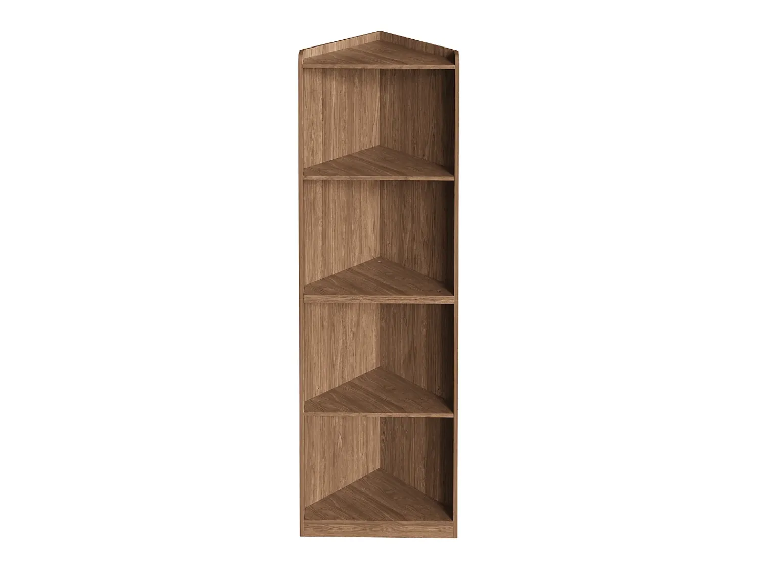 ModernLuxe Estante / prateleira de canto - 55×32×180 cm - Com sistema anti-queda - Vitrine - MDF - Marrom^ Prateleira