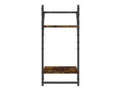 Prateleira| Estante 2 prateleiras c/ barras 2pcs 30x25x65cm carvalho sonoma PT501994 Castanho