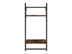 vidaxl Estante 2 prateleiras c/ barras 2pcs 30x25x65cm carvalho sonoma^ Prateleira