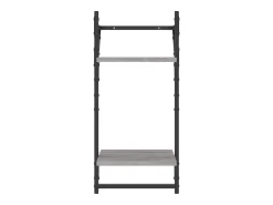 Prateleira|vidaxl Estante 2 prateleiras c/ barras 2pcs 30x25x65cm sonoma Cinzento