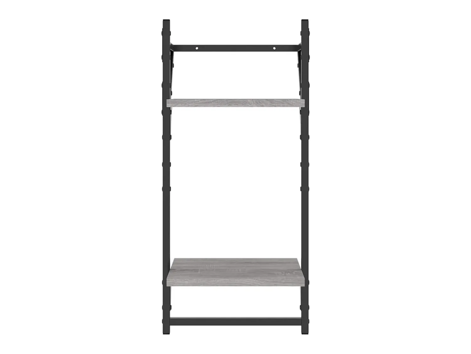 Prateleira|vidaxl Estante 2 prateleiras c/ barras 2pcs 30x25x65cm sonoma Cinzento