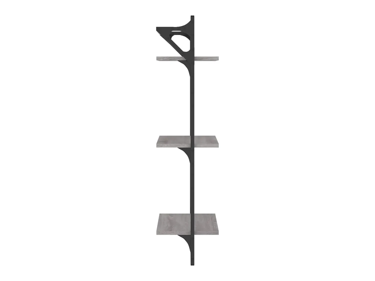 Prateleira*vidaxl Estante 3 prateleiras c/ barras 2pcs 30x25x100 cm cinza sonoma Cinzento